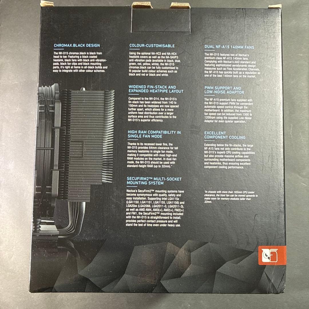 【欠品有】NOCTUA NH-D15 chromax.black CPUクーラー