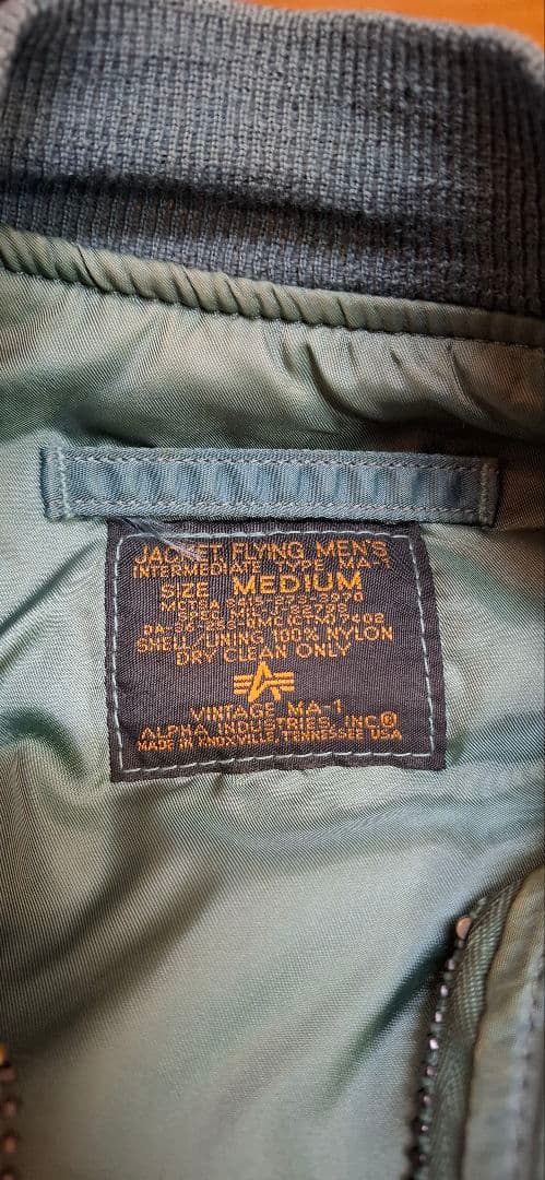 【USA製】ALPHA MA-1 フライトジャケット M IDEAL ビンテージ