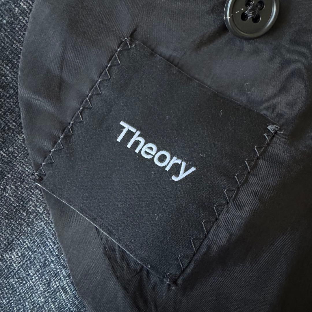 極美品 Theory ダークグレー テーラードジャケット 2B 42 現行タグ