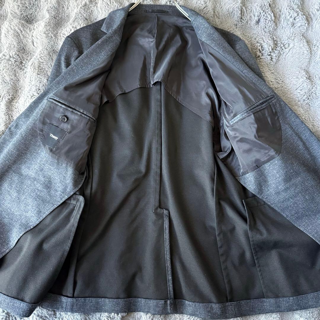極美品 Theory ダークグレー テーラードジャケット 2B 42 現行タグ