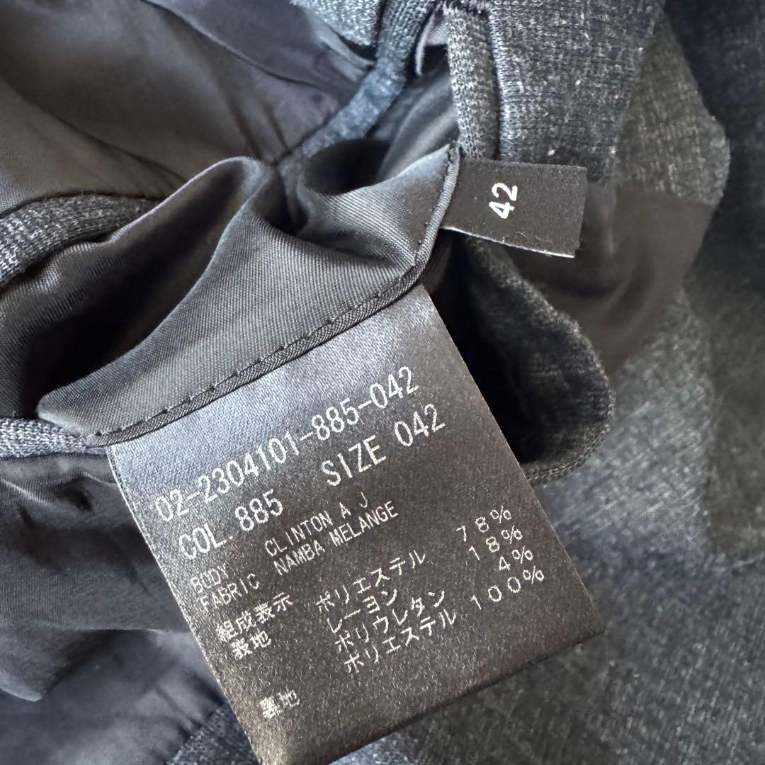 極美品 Theory ダークグレー テーラードジャケット 2B 42 現行タグ