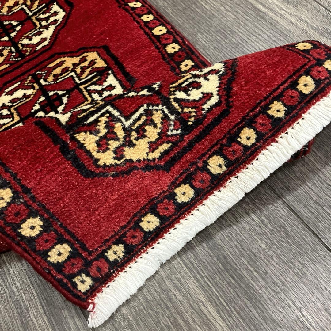 31cmx61ミニラグあがりかまちラグ　ヴィンテージ ラグパキスタン手織り絨毯