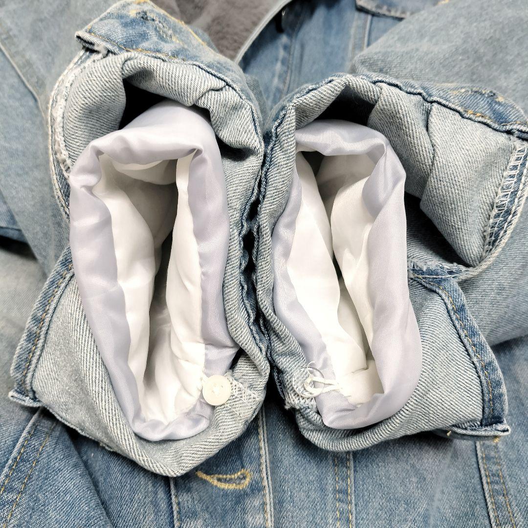 ミカーレミカーレ 4way ボア ファー デニムジャケット オーバーサイズ