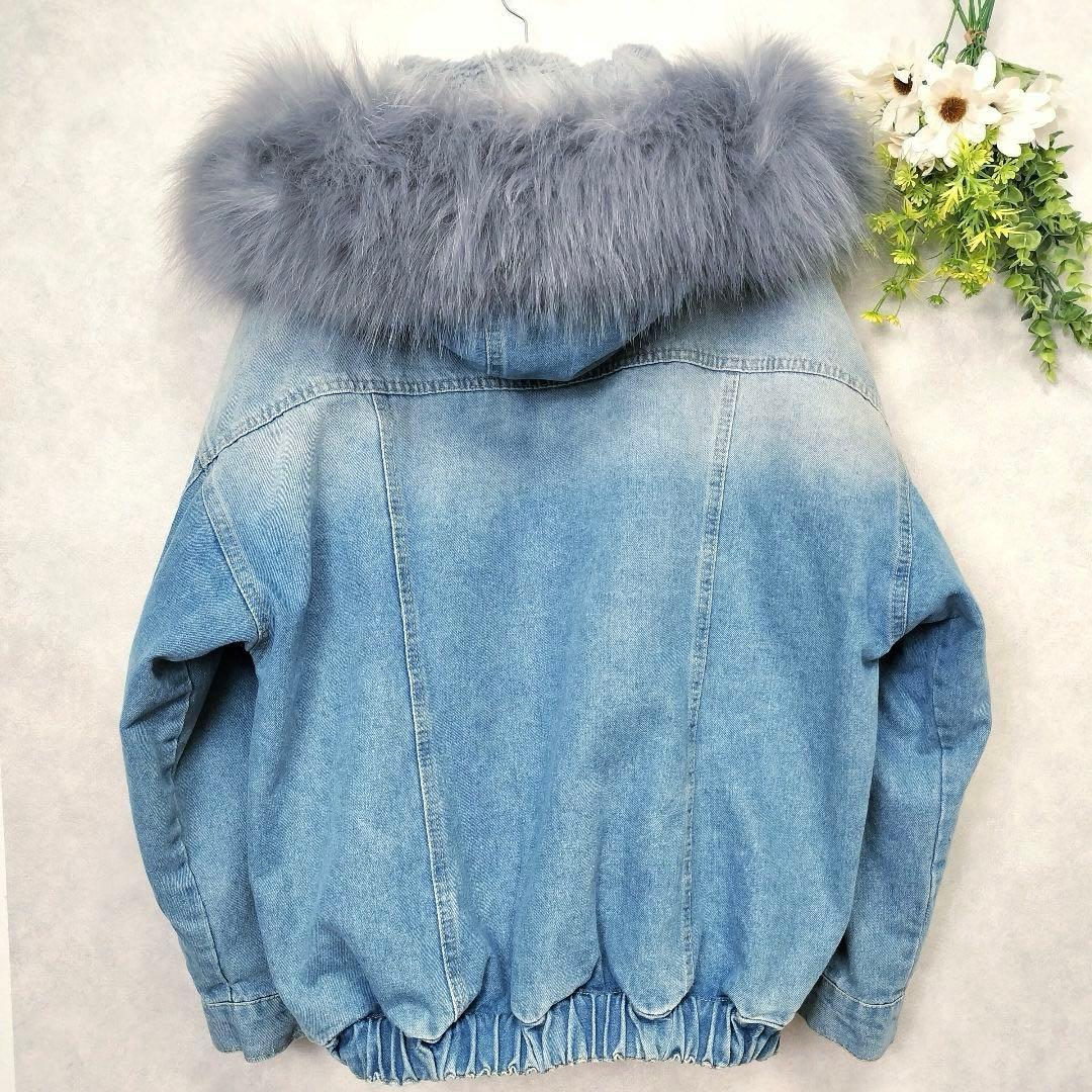 ミカーレミカーレ 4way ボア ファー デニムジャケット オーバーサイズ
