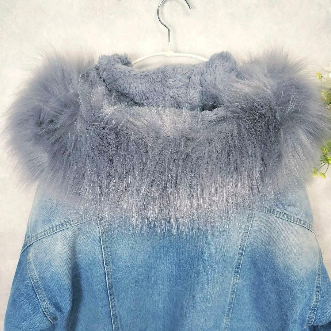 ミカーレミカーレ 4way ボア ファー デニムジャケット オーバーサイズ