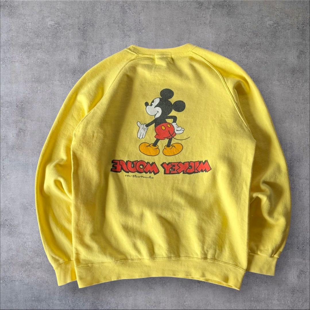 ヴィンテージ 70年代製MICKEY MOUSEミッキーマウス染み込みスウェット