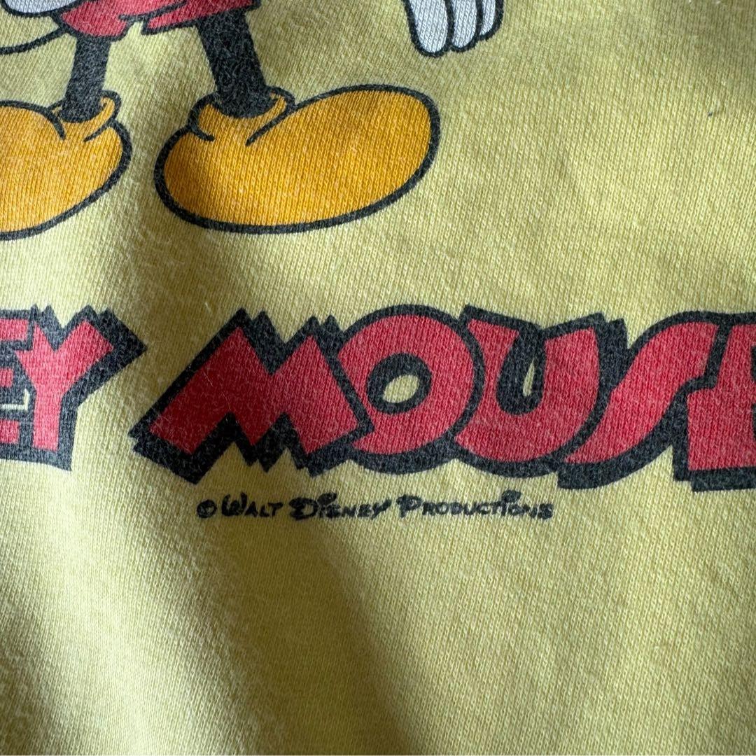 ヴィンテージ 70年代製MICKEY MOUSEミッキーマウス染み込みスウェット