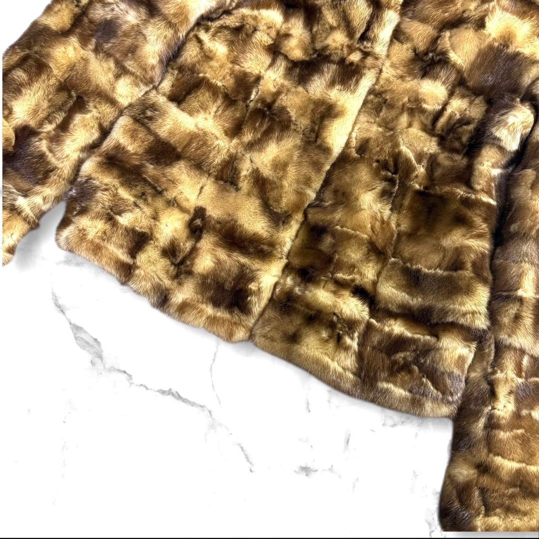 美品✨ MATERIA ゴールデンミンク クロップドショートコート サイズM