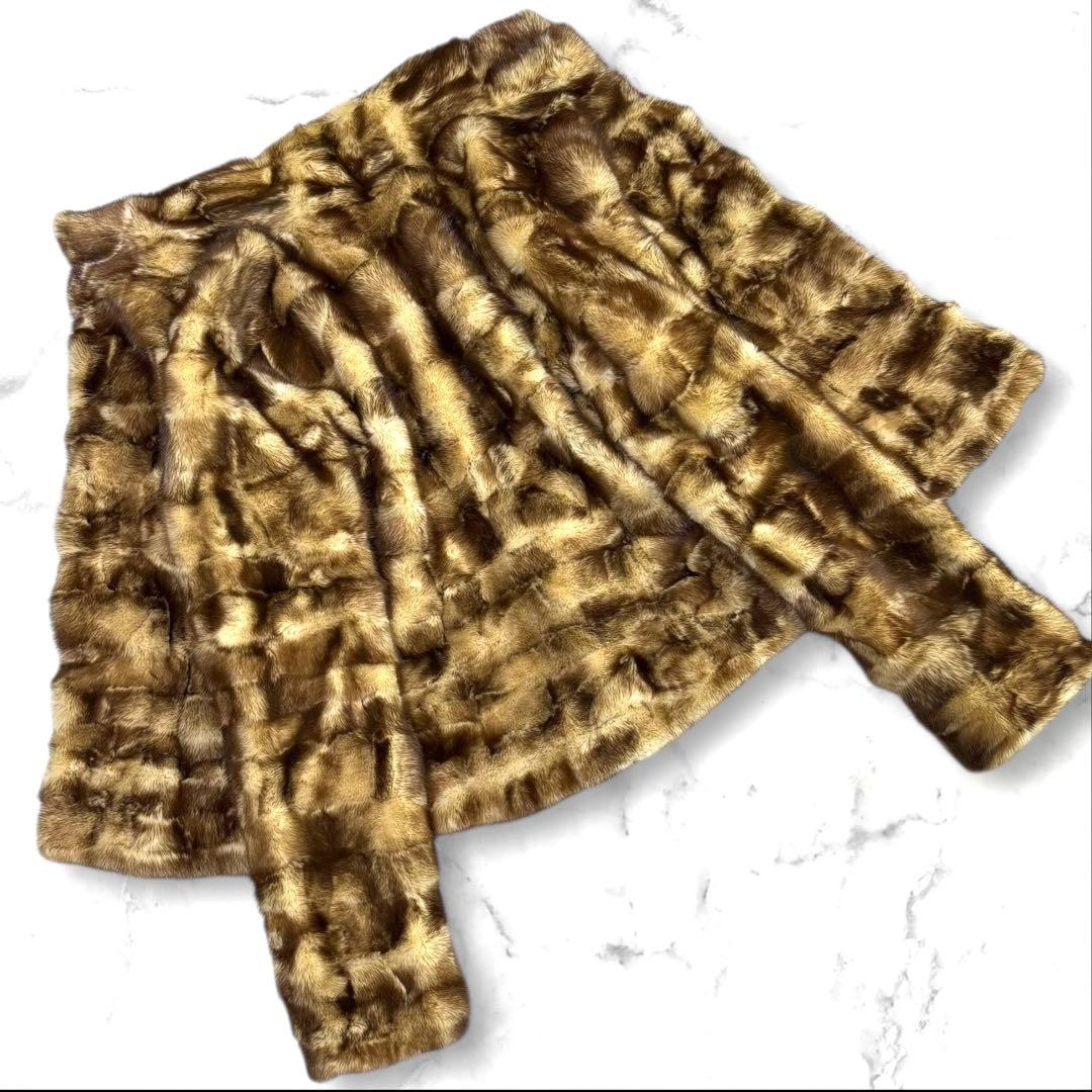 美品✨ MATERIA ゴールデンミンク クロップドショートコート サイズM