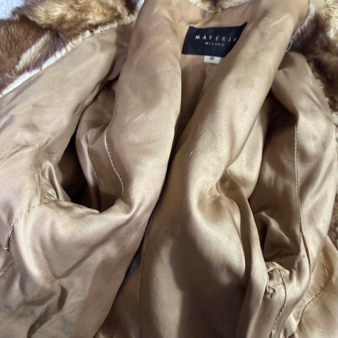 美品✨ MATERIA ゴールデンミンク クロップドショートコート サイズM