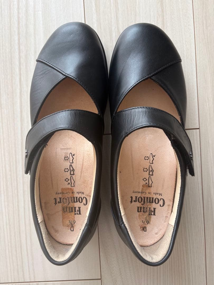 Finn Comfort フィンコンフォート パンプス 25cmブラックレザー