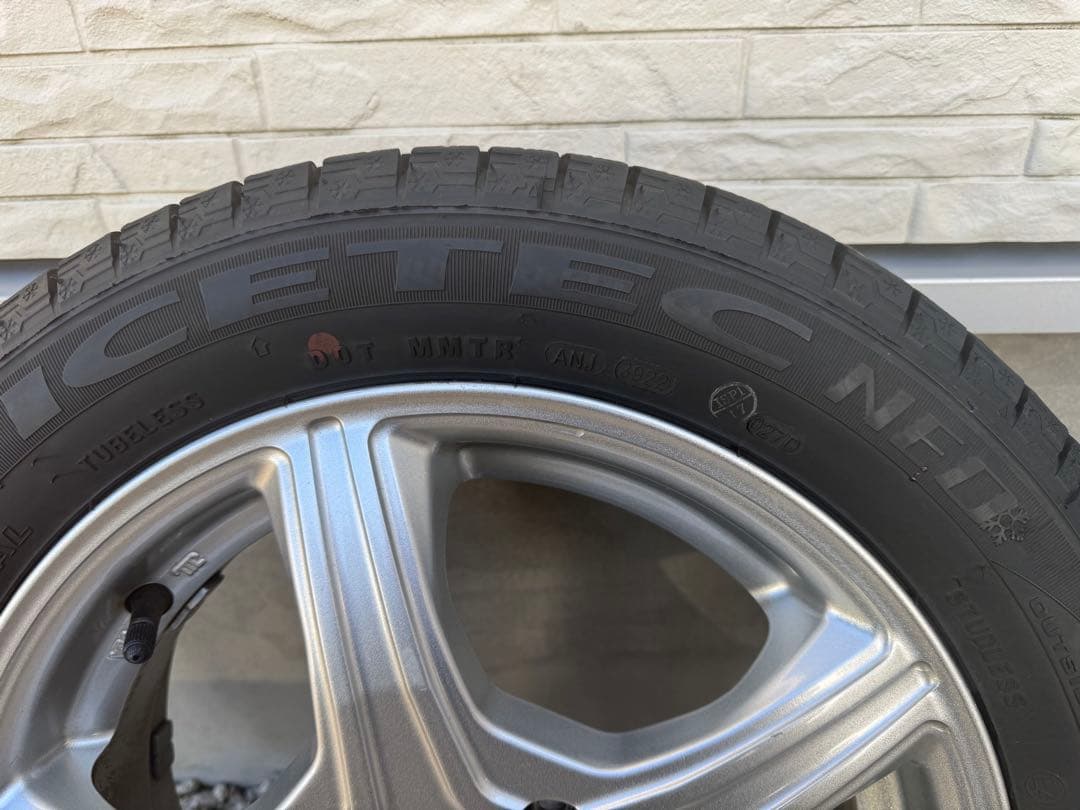 155-65-14アルミホイール付きスタッドレスタイヤ4本セット