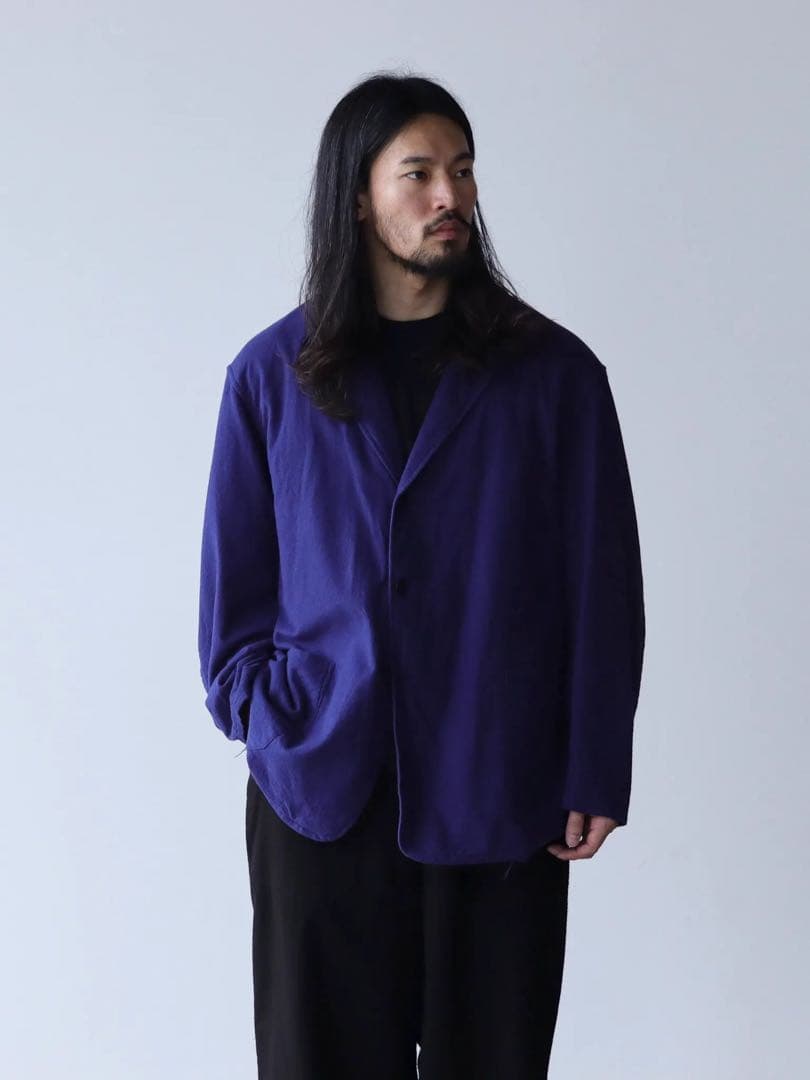 ね*ス様 COMOLI 25AW コモリ　コットンネルジャケットブルー1 定価5