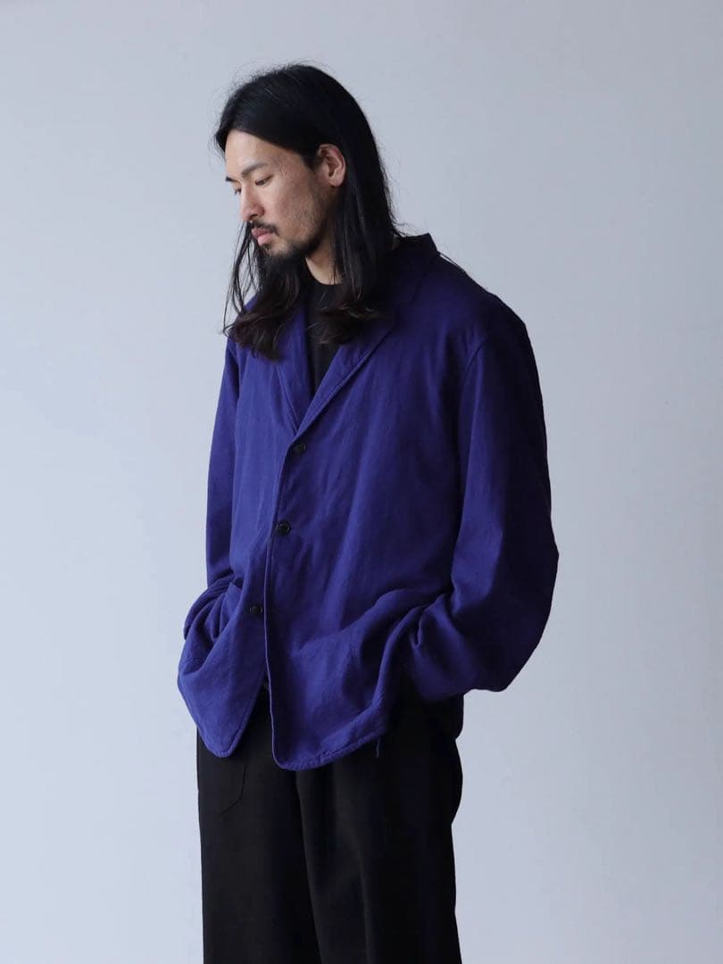 ね*ス様 COMOLI 25AW コモリ　コットンネルジャケットブルー1 定価5