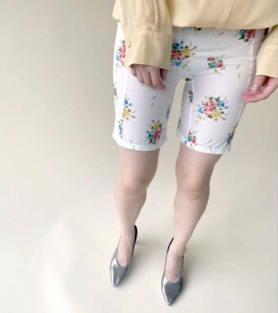 YUHAN WANG/ユハン ワン　 floral biker shorts
