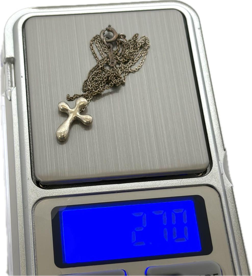 ティファニー 925 オープンハート スモールクロス シルバー ネックレス