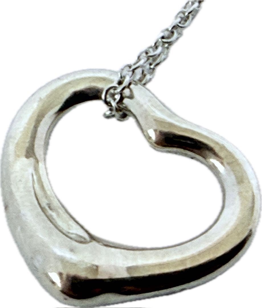 ティファニー 925 オープンハート スモールクロス シルバー ネックレス