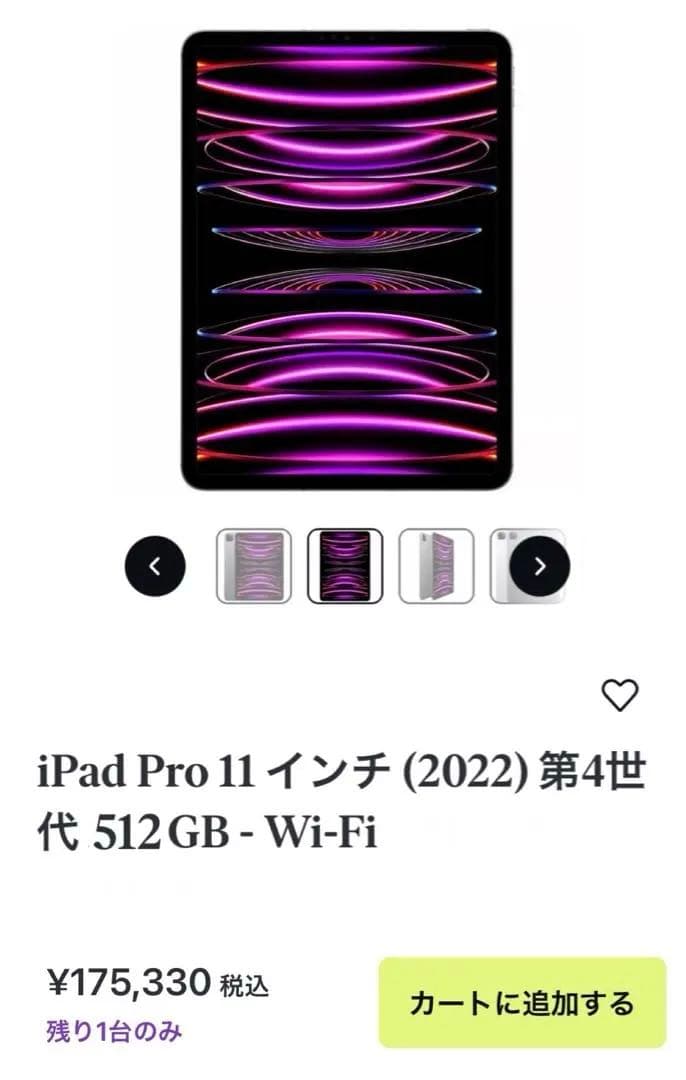 即決限定 iPad Pro 大容量512GB