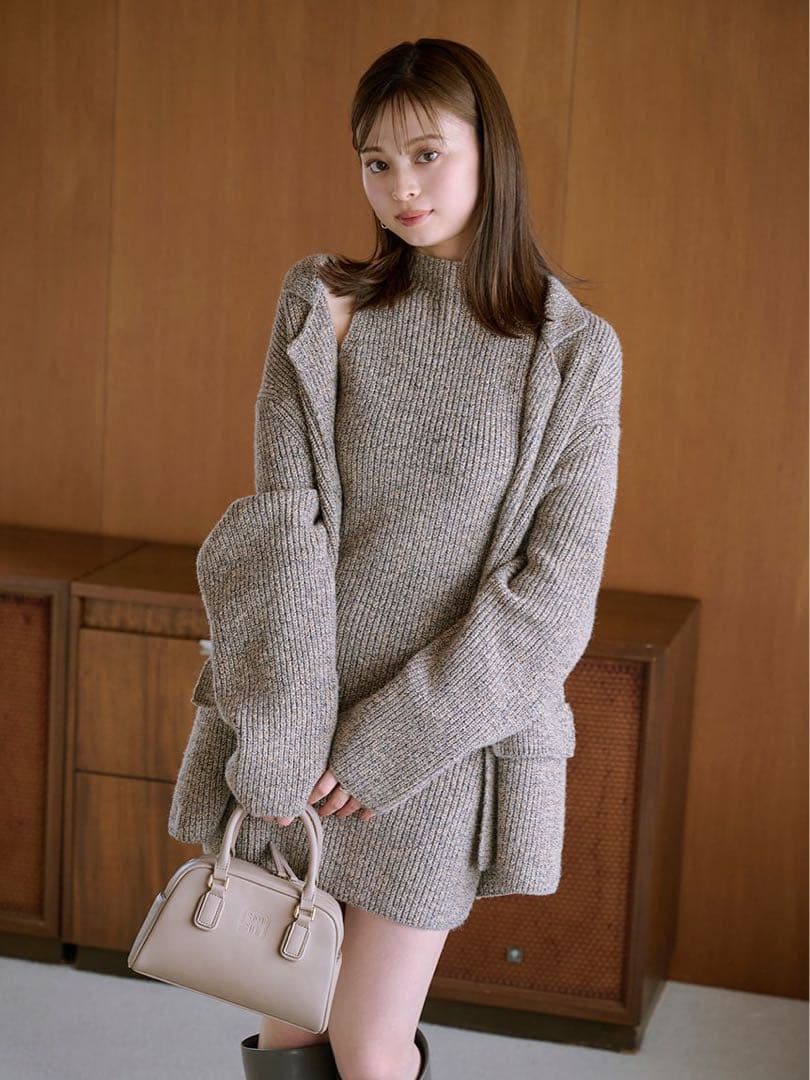 スナイデル　ミニニットワンピース　ニットジャケット