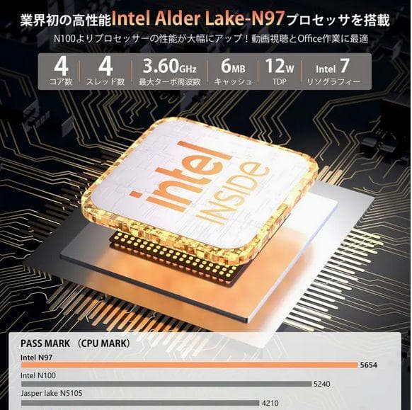 【新品未開封】N97 ミニPC メモリ16GB SSD512GB