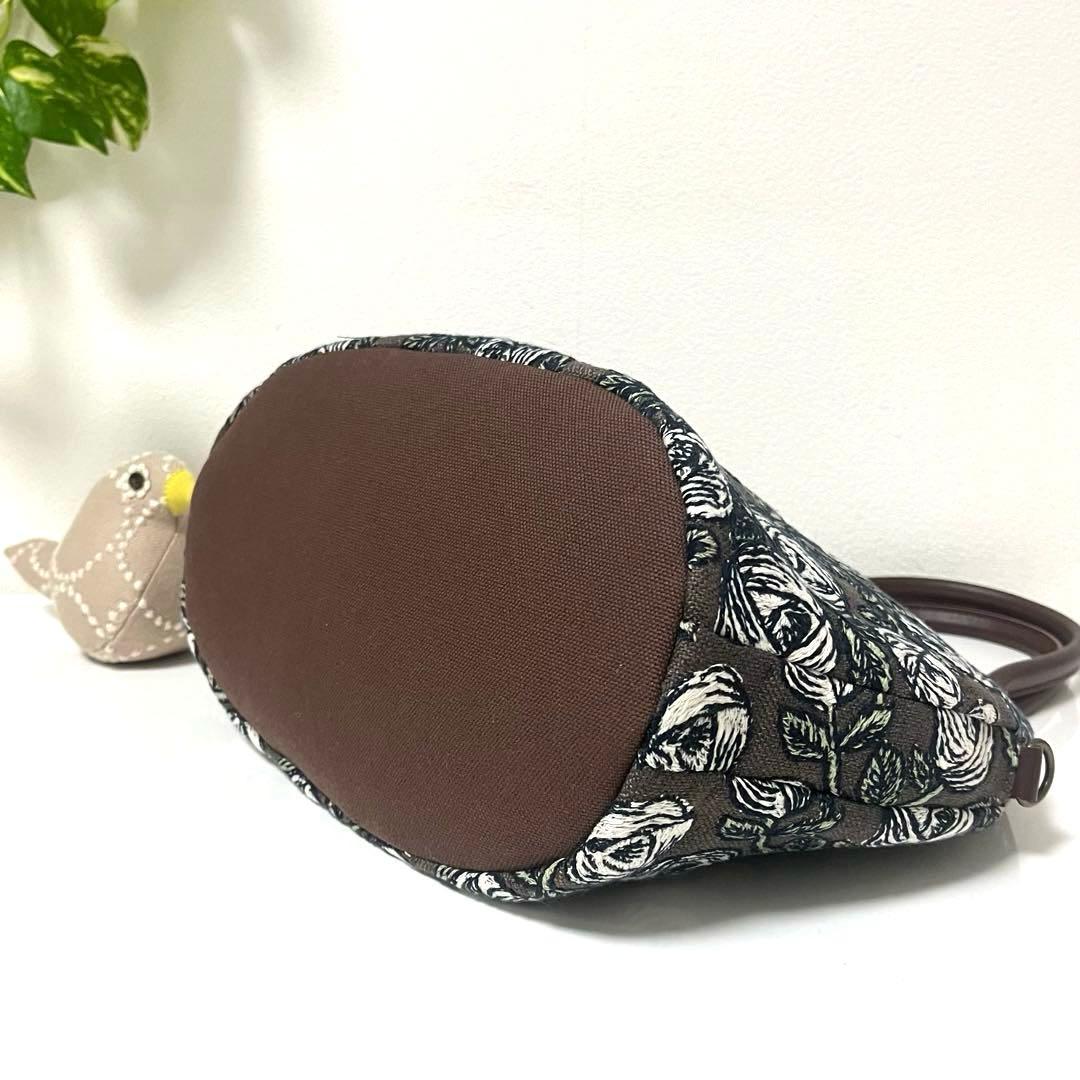 ミナペルホネン　ハンドメイドバッグ　楕円底ファスナーバッグ