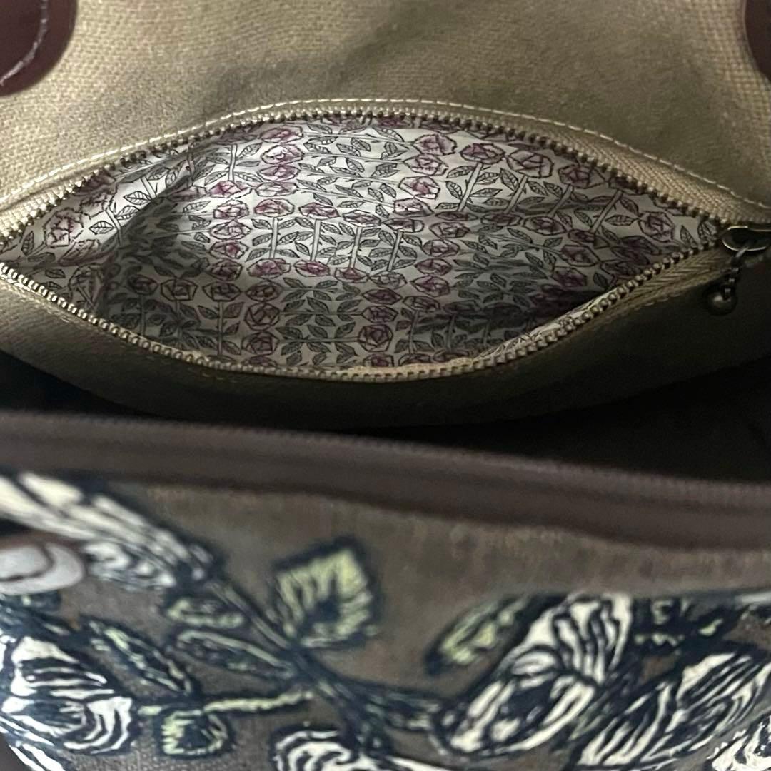 ミナペルホネン　ハンドメイドバッグ　楕円底ファスナーバッグ