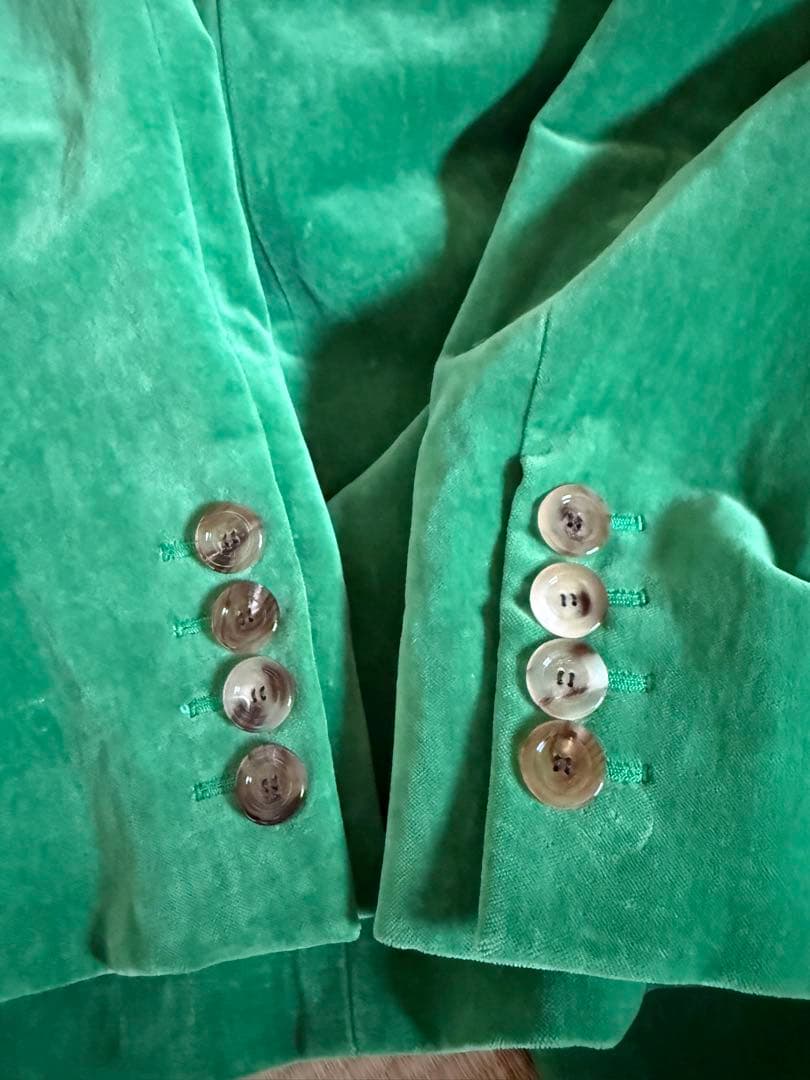 GUCC I ベルベットダブルブレストジャケット　グリーン　ミケーレ期