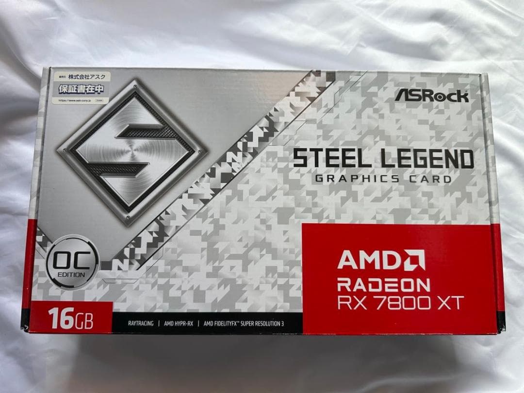 Radeon RX 7800 XT Steel Legend 16GB ほぼ新品