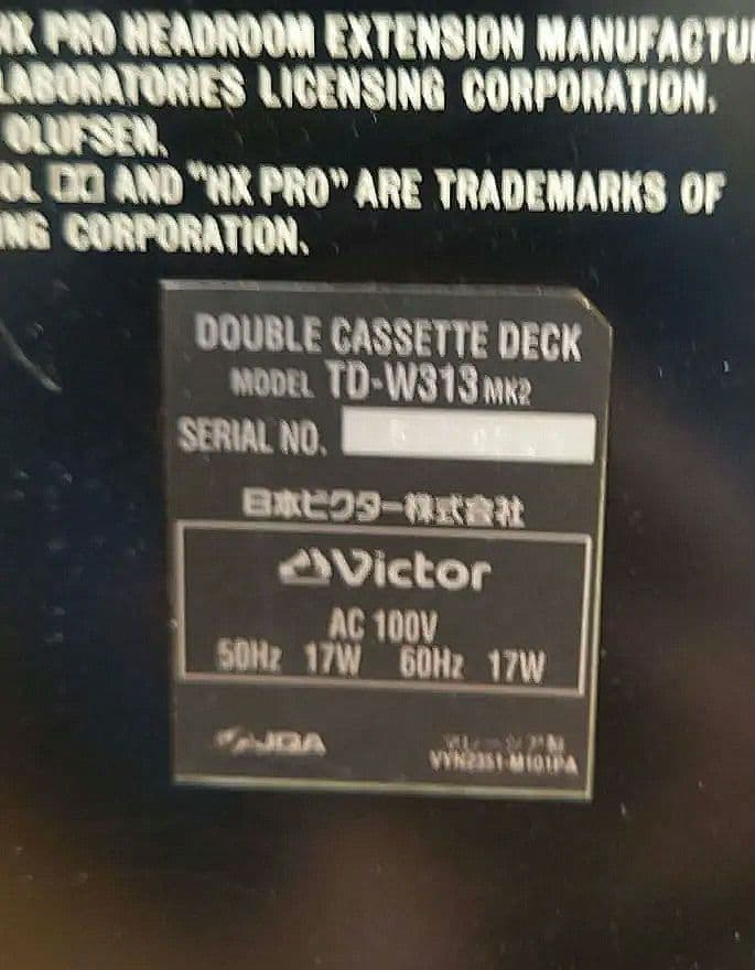 ■Victor　TD-W313MK2 カセットデッキ
