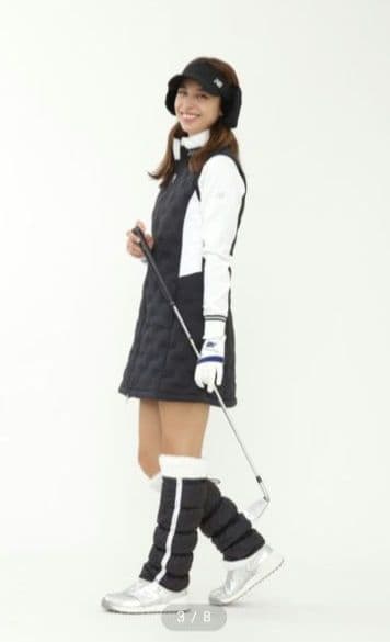 再再再値下げ美品　ニューバランスゴルフ　ダウンワンピース2 黒ブラック　中綿