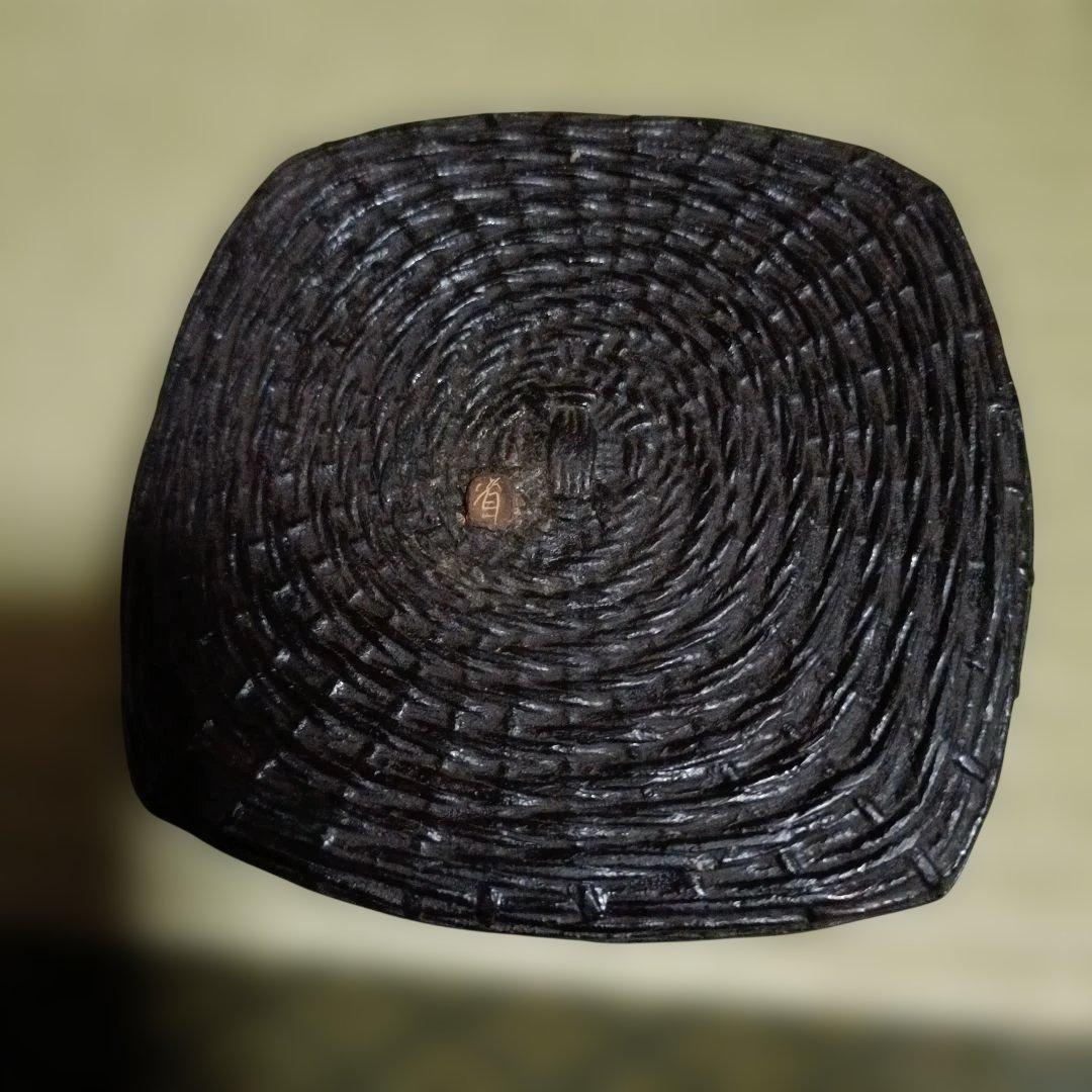 乾漆こより編み建水　小間用