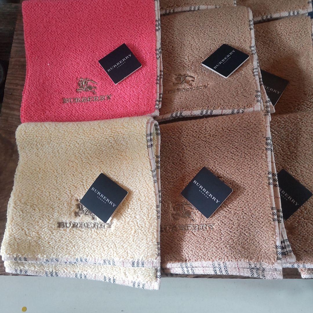 BURBERRYタオル地ハンカチ（小）12枚　ハンカチーフ5枚　まとめ売り