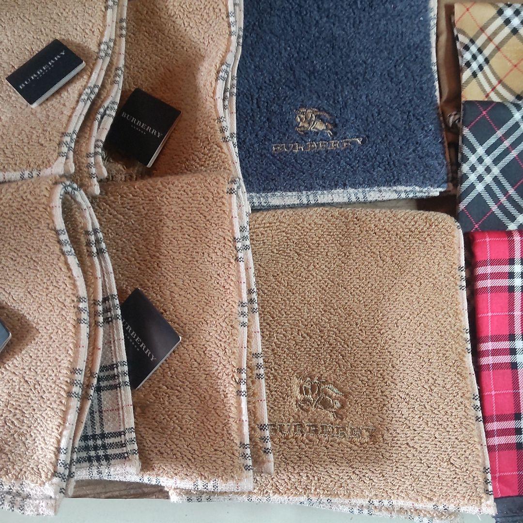 BURBERRYタオル地ハンカチ（小）12枚　ハンカチーフ5枚　まとめ売り