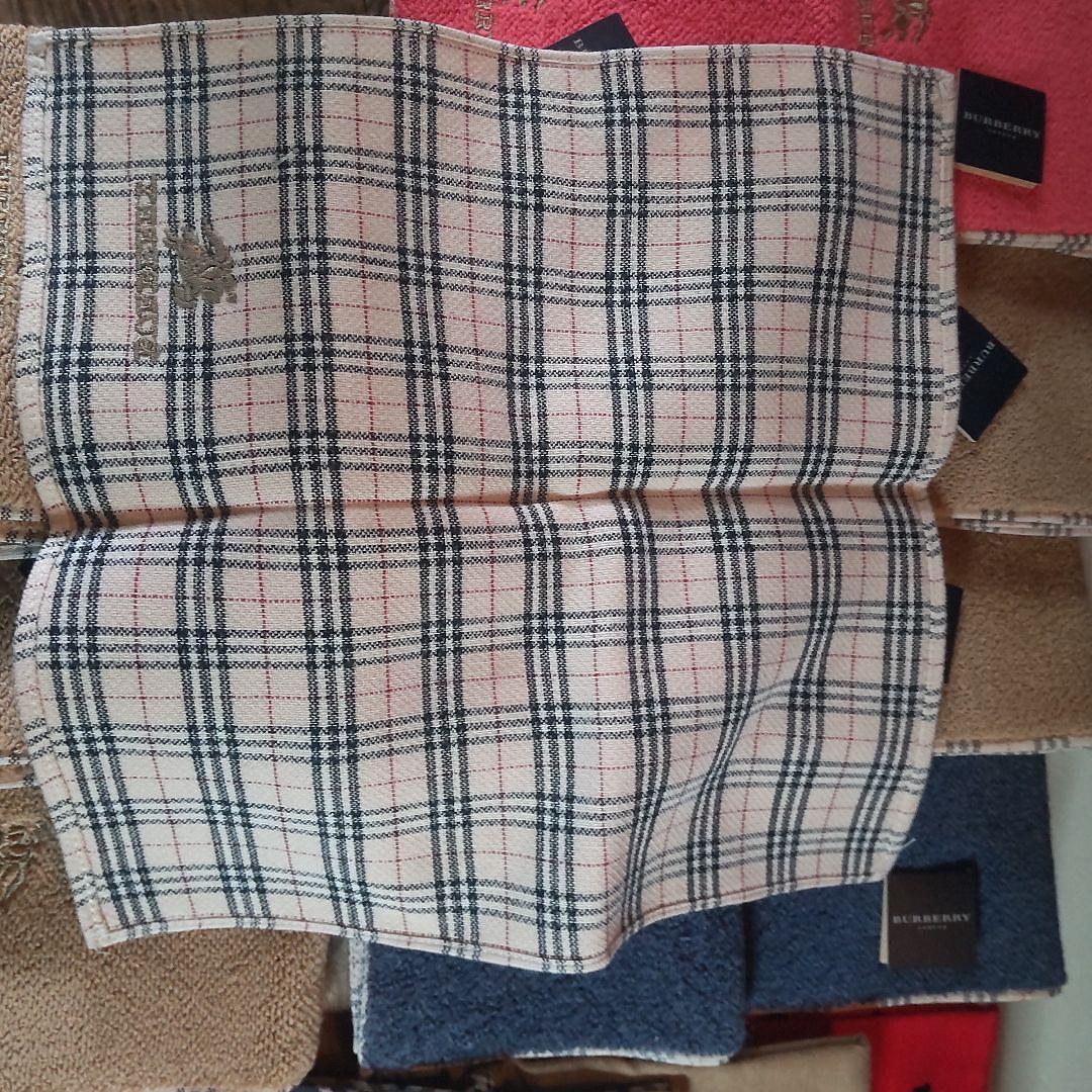 BURBERRYタオル地ハンカチ（小）12枚　ハンカチーフ5枚　まとめ売り