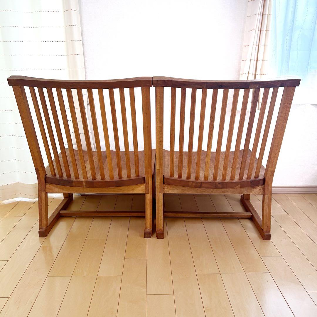 町八家具　クルミ材　ダイニングチェア　ハイバック無垢材　⑤ リビング