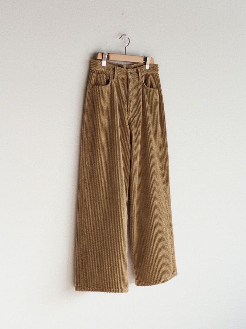 パンツ LIDNM Wide Ridge Washed Corduroy CAMEL