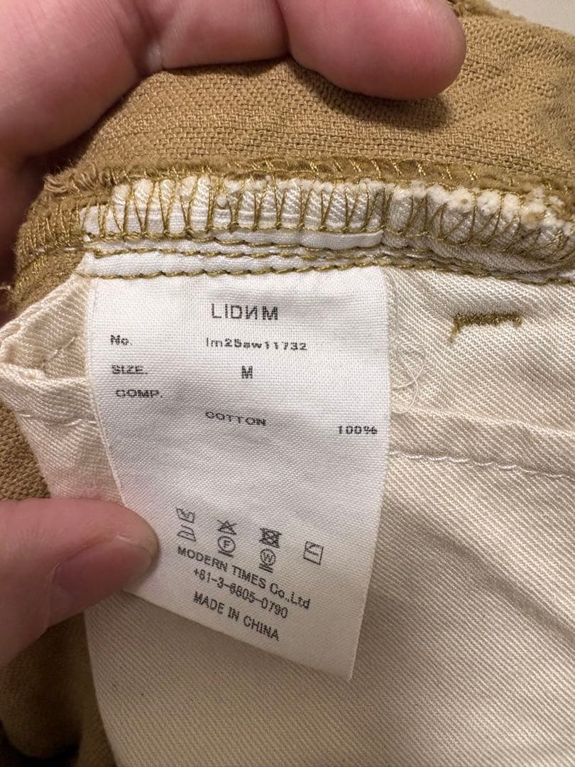パンツ LIDNM Wide Ridge Washed Corduroy CAMEL