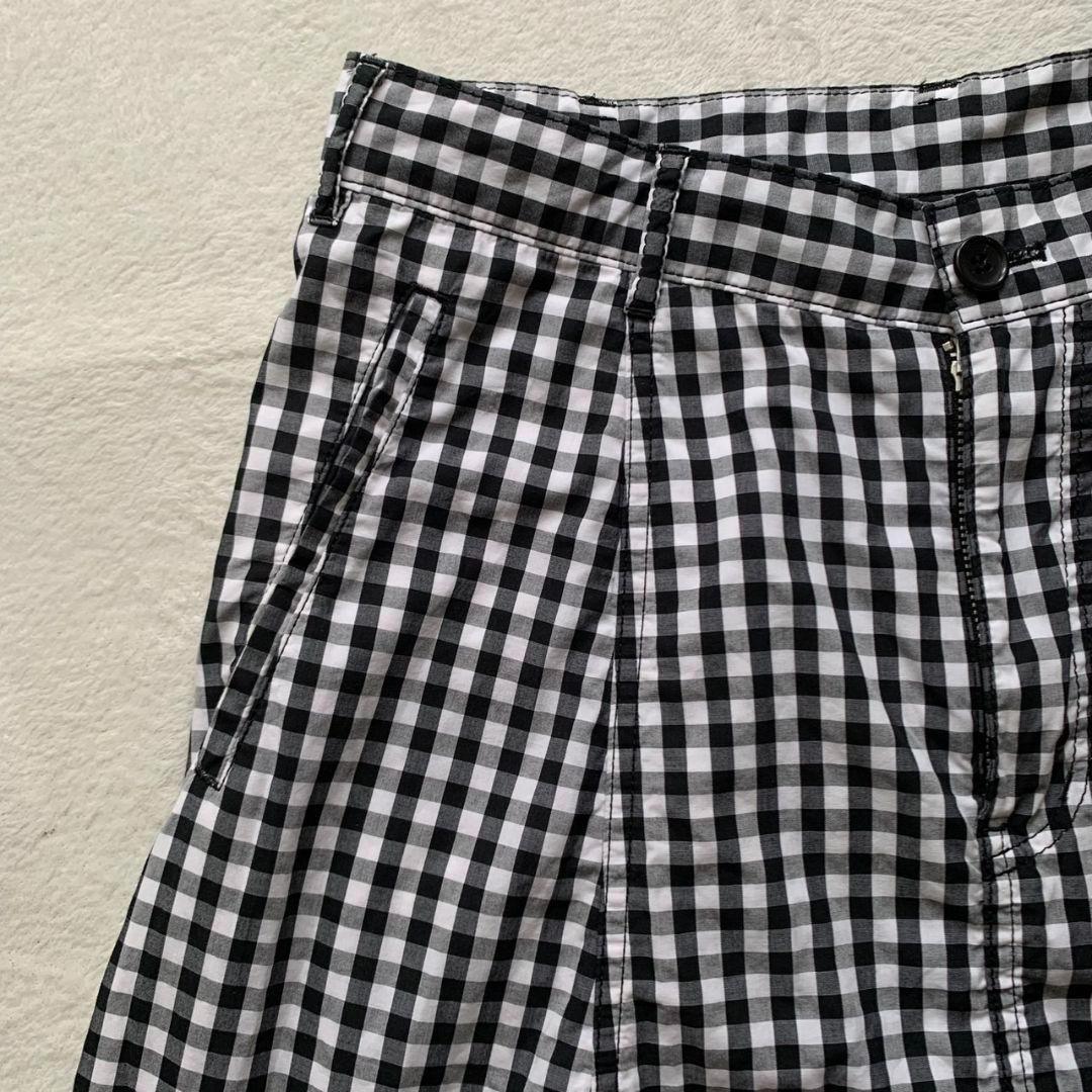 【美品】ブラックコムデギャルソン ギンガムチェック サルエルパンツ