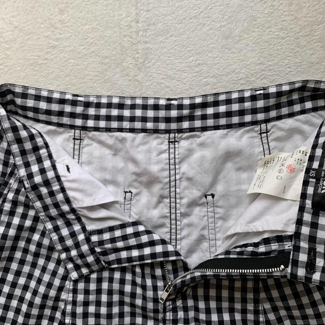 【美品】ブラックコムデギャルソン ギンガムチェック サルエルパンツ