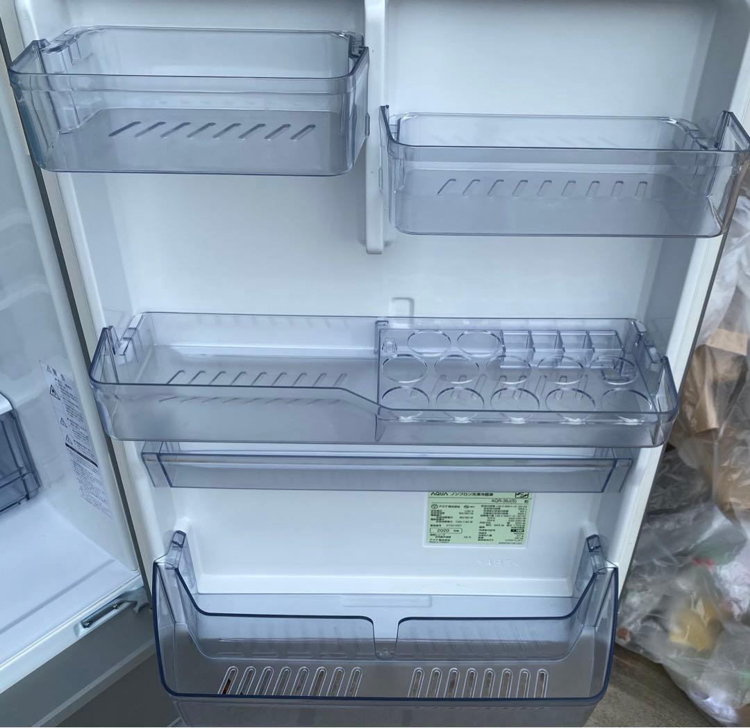 AQUA ノンフロン冷凍冷蔵庫　AQR-36J(S) 2020年製　355L