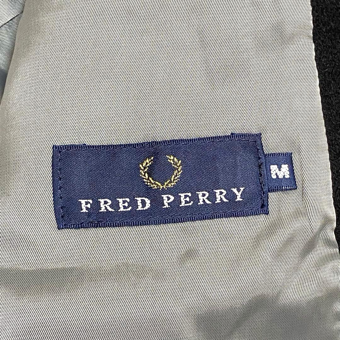 FRED PERRYジャケット パイピング シングル2ボタン アンコン 黒 M