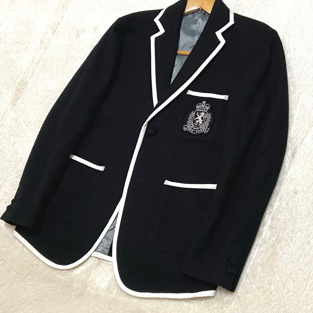 FRED PERRYジャケット パイピング シングル2ボタン アンコン 黒 M