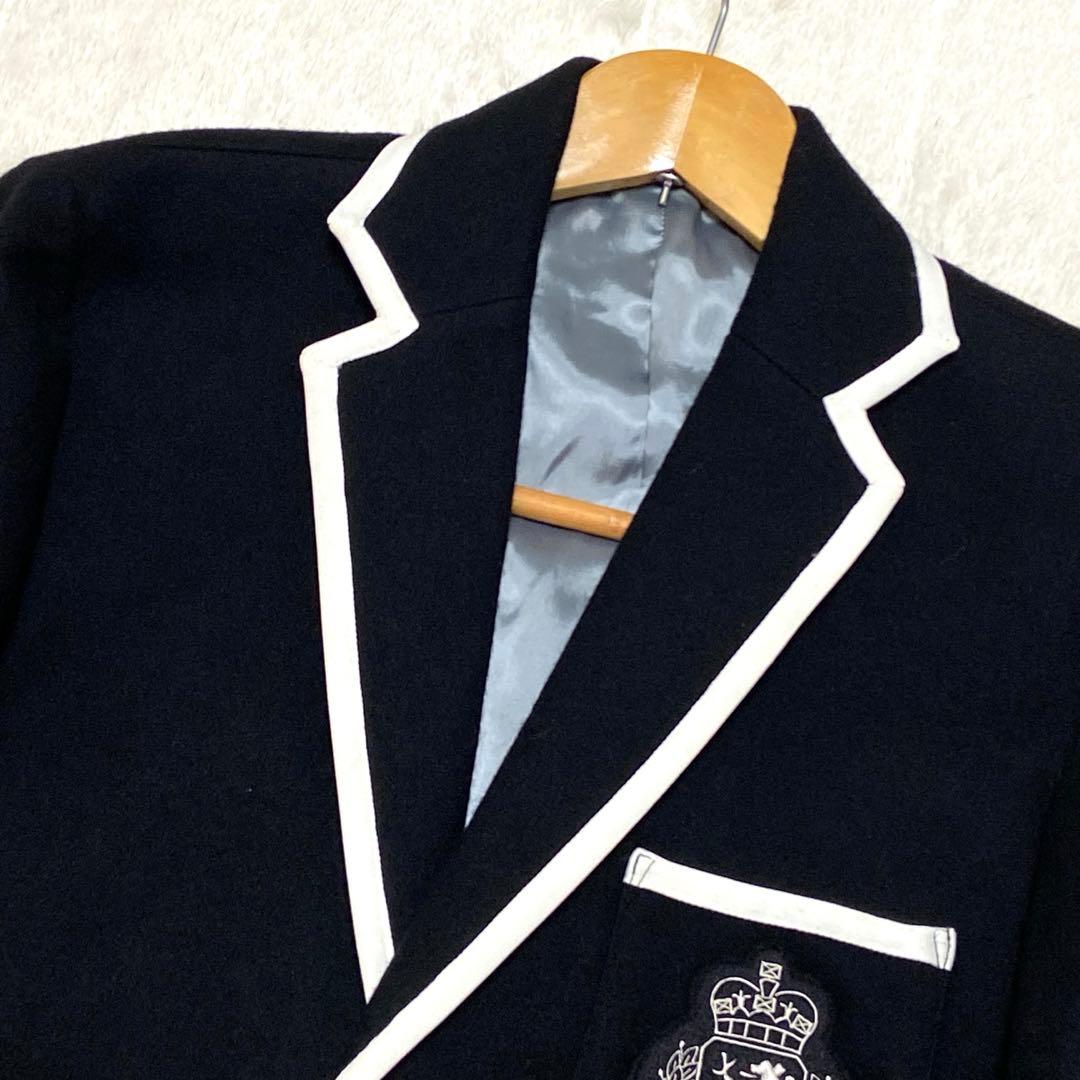 FRED PERRYジャケット パイピング シングル2ボタン アンコン 黒 M