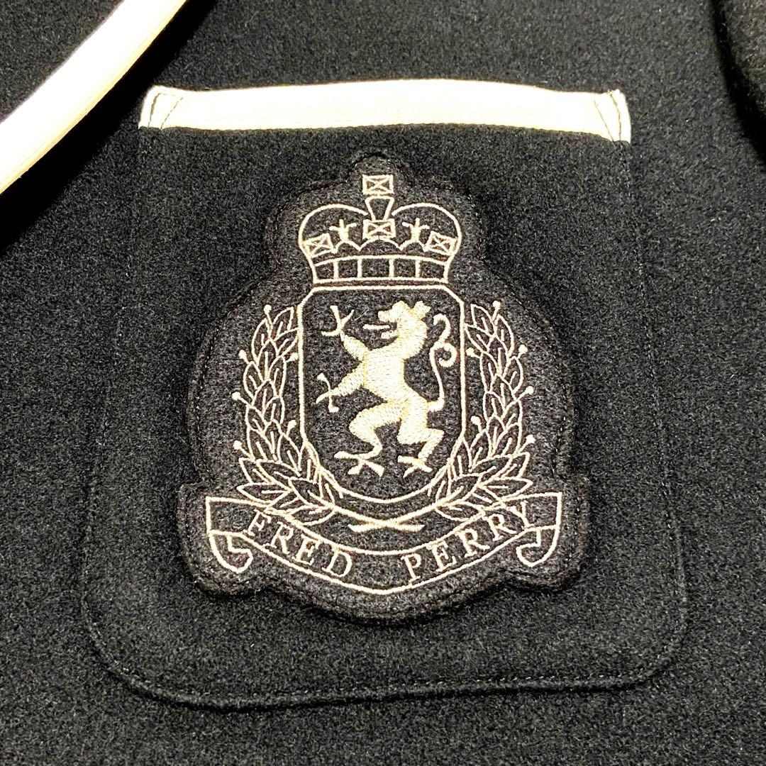 FRED PERRYジャケット パイピング シングル2ボタン アンコン 黒 M