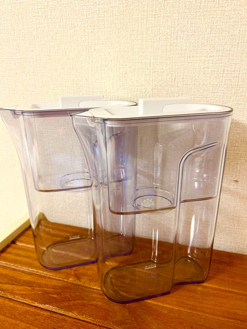 和蓮　ガイアの水　ポット型浄水器 透明　2個セット