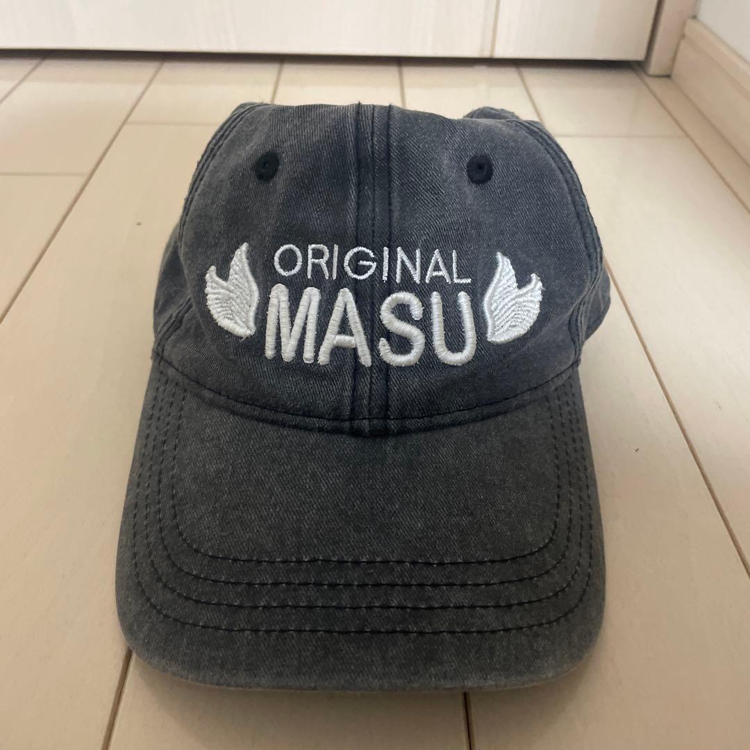 MASU グレー 刺繍ロゴ キャップ