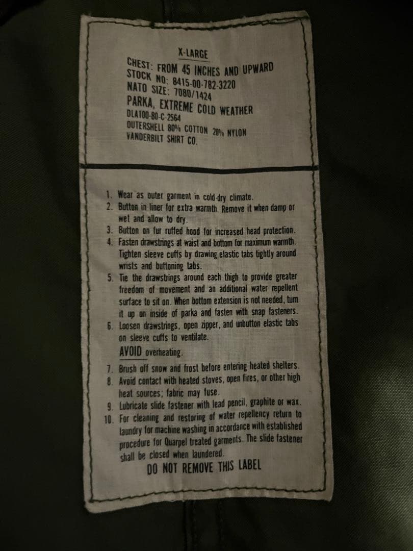 m65フィッシュテールパーカー モッズコート 80s 米軍実物 M-65