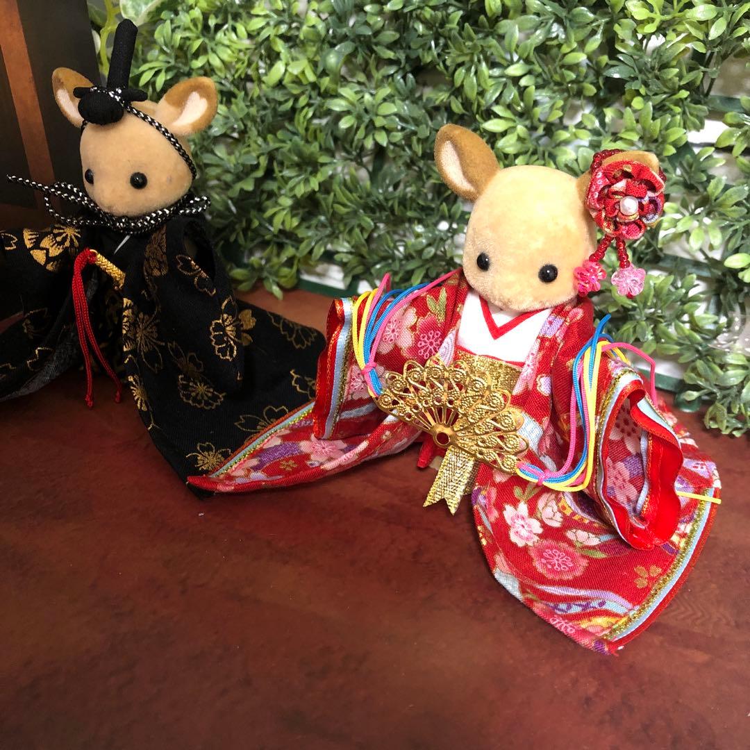 サテツ　ひな祭り着物　シルバニア ハンドメイド