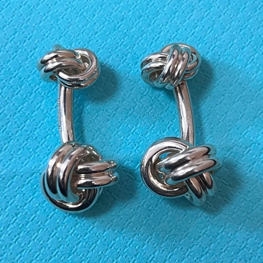 ☆極美品☆ティファニー　カフスボタン　ノット　ツイスト　シルバー　925