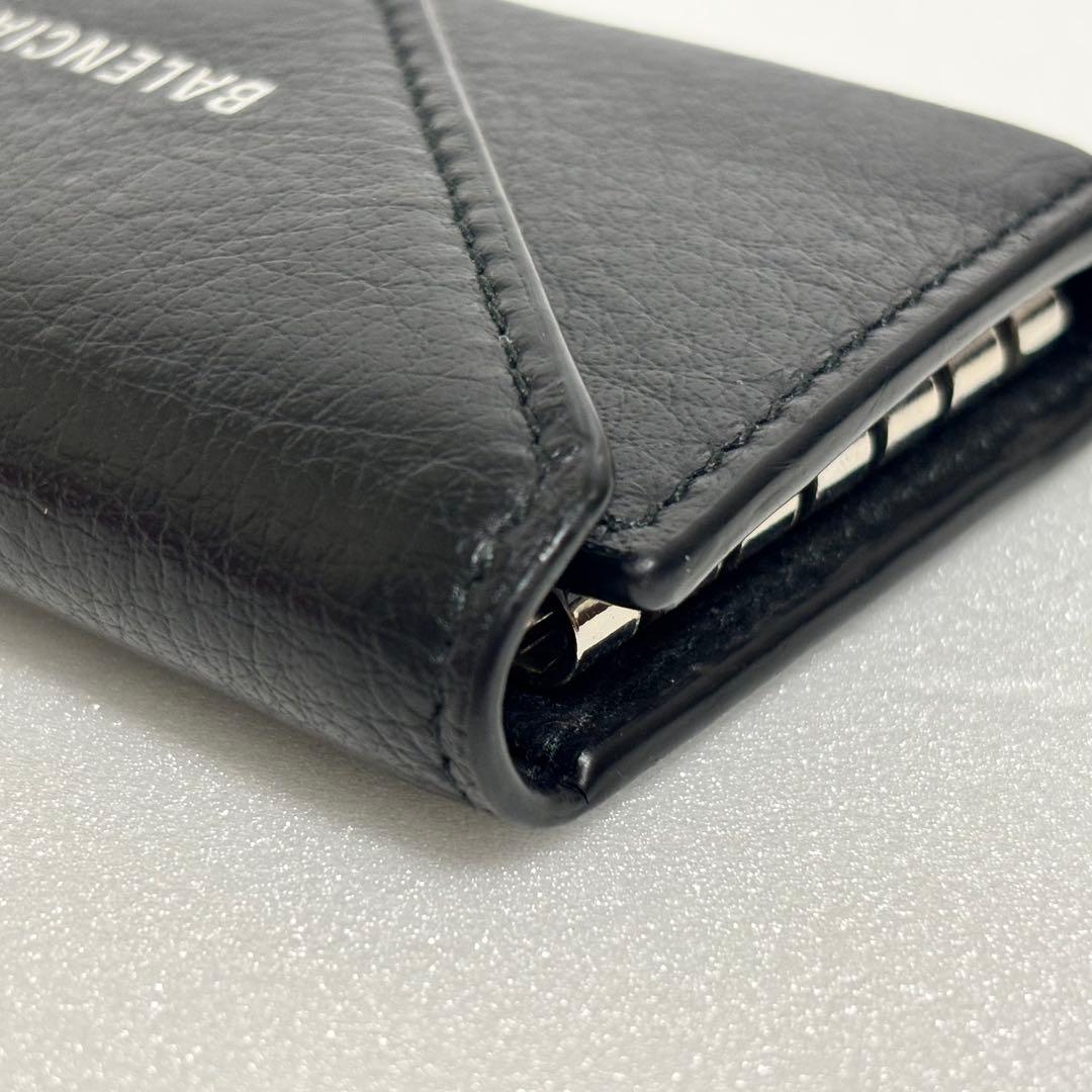 美品♡BALENCIAGA バレンシアガ ペーパー 6連キーケース リング 黒